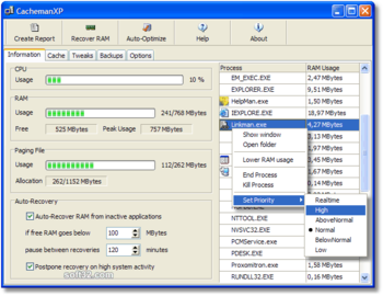 CachemanXP screenshot 2
