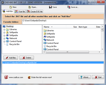 CAD-KAS BAT 2 EXE screenshot