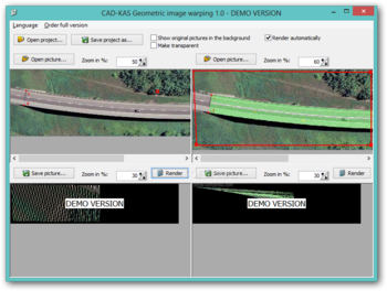 CAD-KAS Geometric image warping screenshot