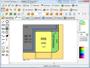 CAD KAS PDF Editor screenshot