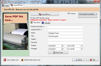 CAD-KAS PDF Split and Merge screenshot 3