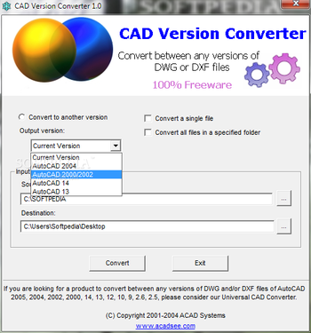 CAD Version Converter screenshot