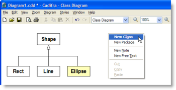 Cadifra UML Editor screenshot 2