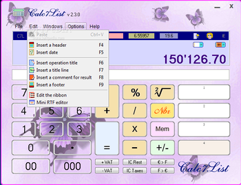 Calc7List screenshot 3