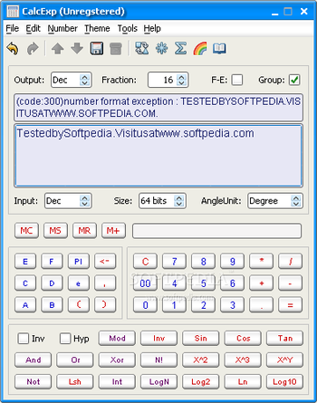 CalcExp screenshot