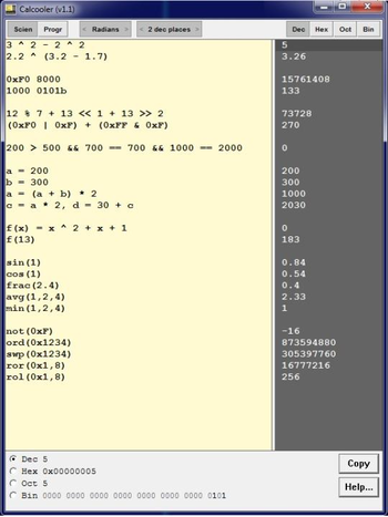 Calcooler screenshot