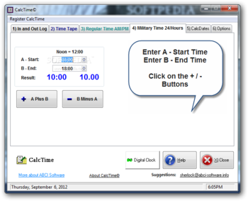 CalcTime screenshot 4