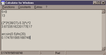 Calculator for Windows screenshot