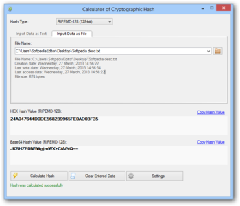 Calculator of Cryptographic Hash Portable screenshot 2