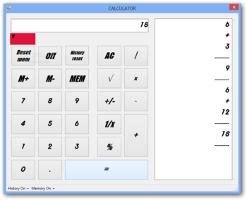 CALCULATOR screenshot