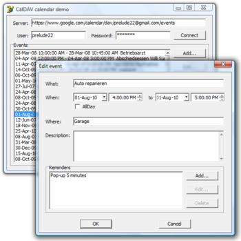 CalDAV Calendar Delphi Component screenshot 2