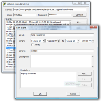 CalDAV Calendar Delphi Component screenshot 3