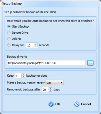 Caldsoft Auto Backup screenshot