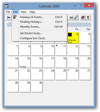 Calendar 2000 screenshot 2