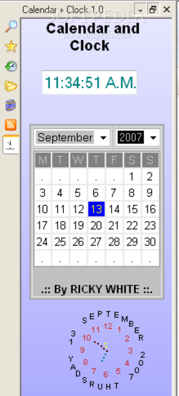 Calendar + Clock screenshot