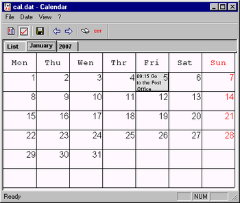 Calendar screenshot 2