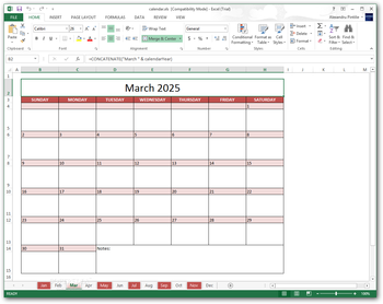 Calendar screenshot 2