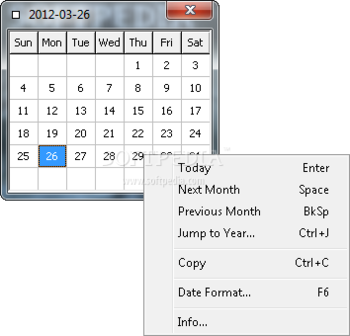 Calendar screenshot