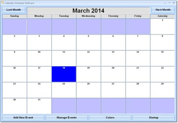 Calendar Schedule Software screenshot