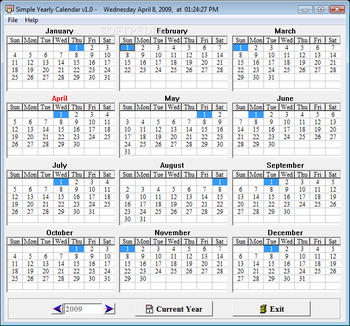 Calendar Year Simple screenshot