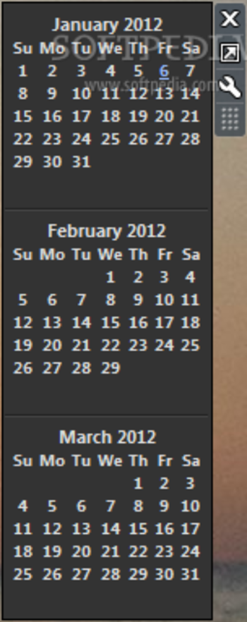 Calendar.gadget screenshot