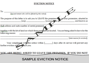 California Eviction Notice screenshot