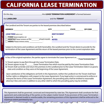California Lease Termination screenshot