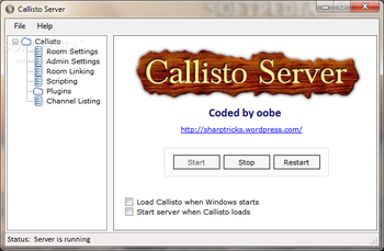 Callisto Server screenshot