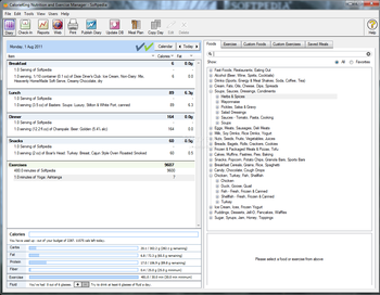 CalorieKing Nutrition and Exercise Manager screenshot