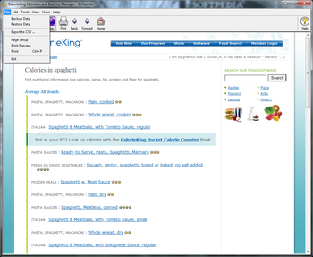 CalorieKing Nutrition and Exercise Manager screenshot 5