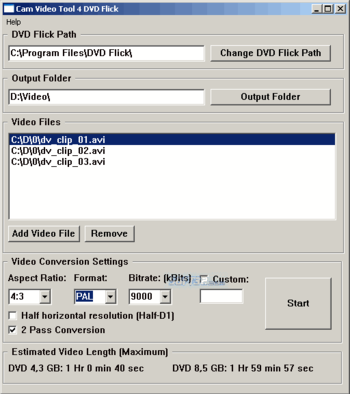 Cam Video Tool 4 DVD Flick screenshot 3