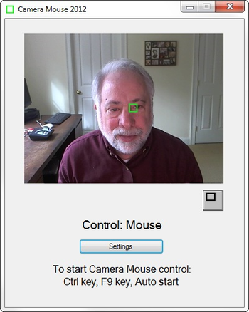 Camera Mouse 2012 screenshot
