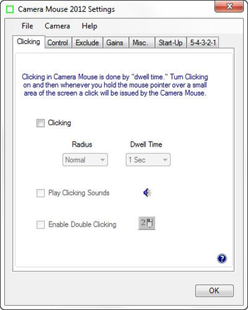 Camera Mouse 2012 screenshot 2