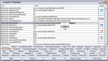 Camickr's UI Defaults screenshot