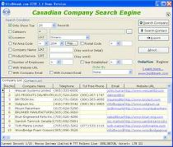 Canadian Company Search Engine screenshot