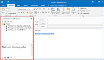 Canned Responder for Outlook screenshot