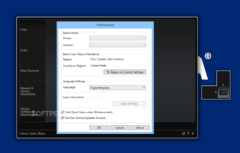 Canon Quick Menu screenshot