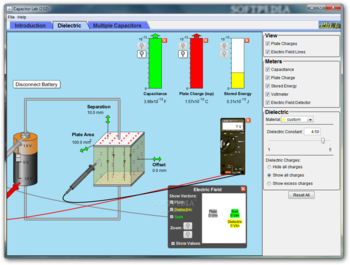 Capacitor Lab screenshot