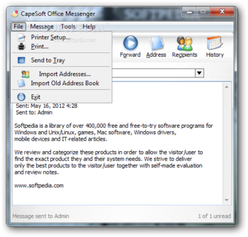 CapeSoft Office Messenger screenshot 2