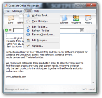 CapeSoft Office Messenger screenshot 4