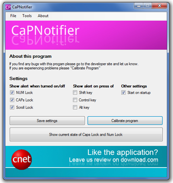 CaPNotifier screenshot