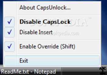 CapsUnlock screenshot
