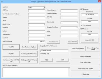 Capturix GPS SDK screenshot