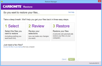 Carbonite screenshot 8