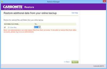 Carbonite screenshot 9