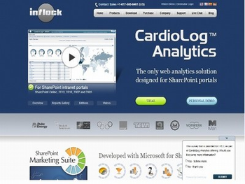 Cardilog SharePoint Analytics Tool screenshot