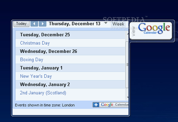 Cardy Google Calendar screenshot