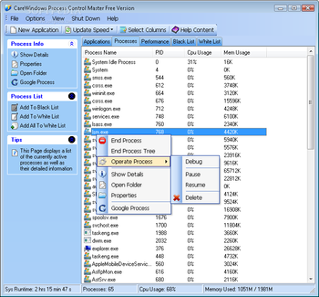 CareWindows Process Control Master screenshot 3