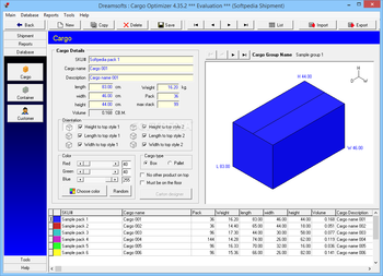 Cargo Optimizer Professional screenshot 5