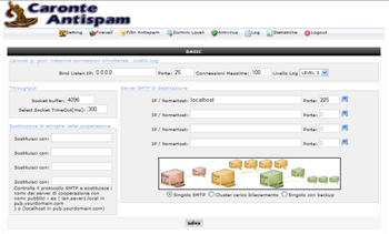 Caronte Antispam Server screenshot